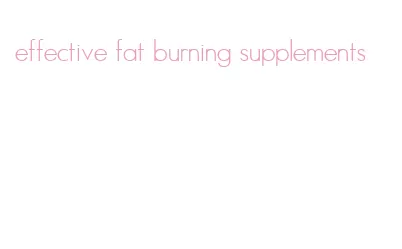 effective fat burning supplements