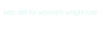 keto diet for women's weight loss