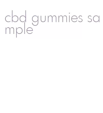 cbd gummies sample