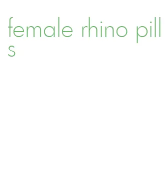 female rhino pills