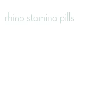 rhino stamina pills