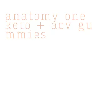 anatomy one keto + acv gummies