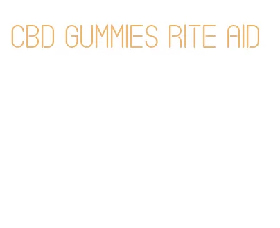 cbd gummies rite aid