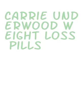 carrie underwood weight loss pills