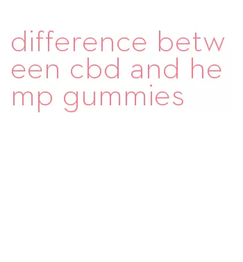 difference between cbd and hemp gummies