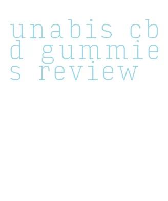 unabis cbd gummies review