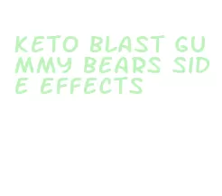 keto blast gummy bears side effects