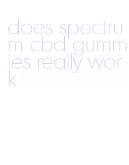 does spectrum cbd gummies really work