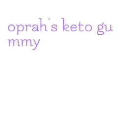 oprah's keto gummy