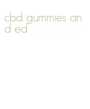 cbd gummies and ed