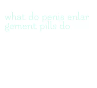 what do penis enlargement pills do