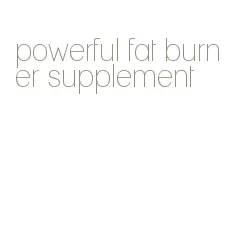 powerful fat burner supplement