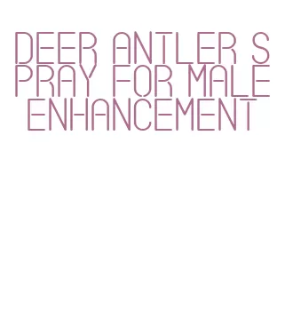 deer antler spray for male enhancement