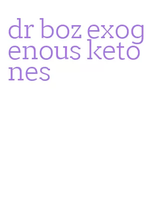 dr boz exogenous ketones