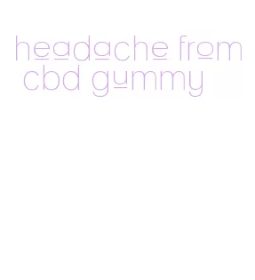 headache from cbd gummy