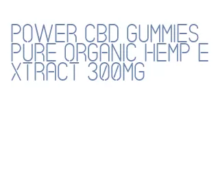 power cbd gummies pure organic hemp extract 300mg