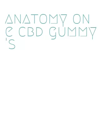 anatomy one cbd gummy's