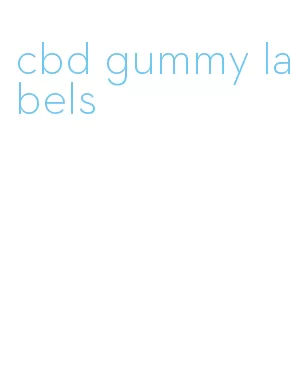 cbd gummy labels