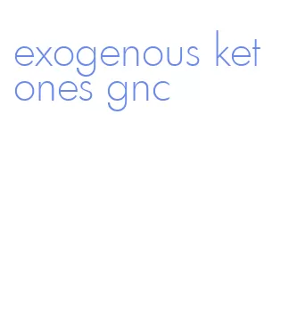 exogenous ketones gnc