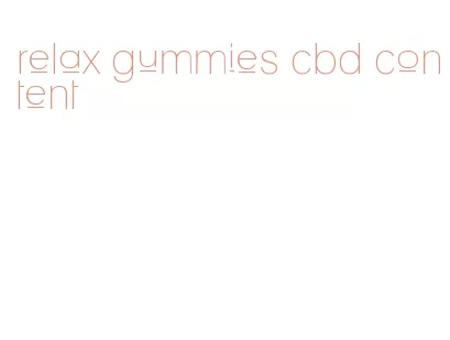 relax gummies cbd content