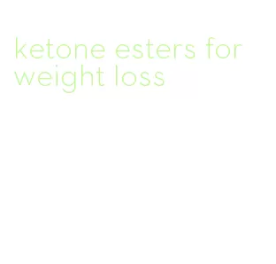 ketone esters for weight loss