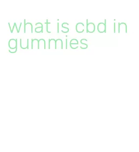 what is cbd in gummies