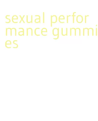 sexual performance gummies