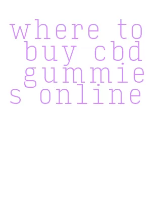 where to buy cbd gummies online