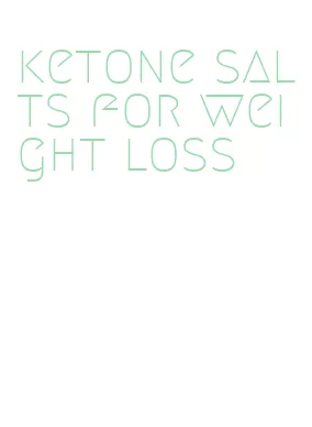 ketone salts for weight loss