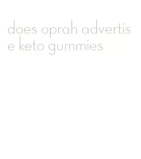 does oprah advertise keto gummies