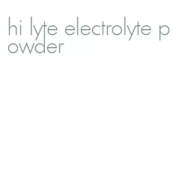 hi lyte electrolyte powder