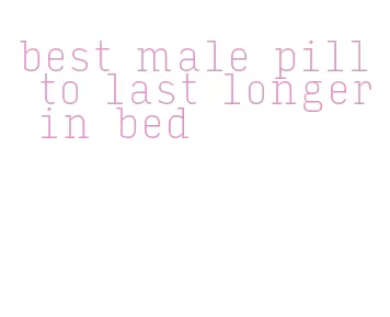 best male pill to last longer in bed