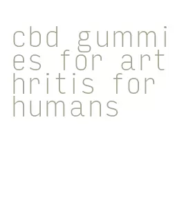 cbd gummies for arthritis for humans