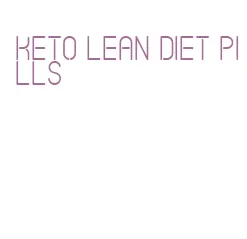 keto lean diet pills