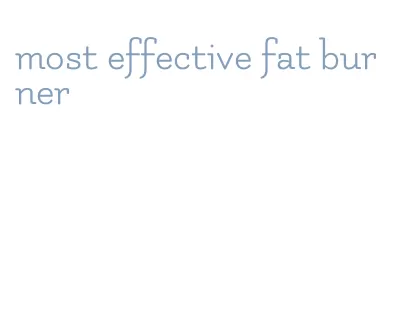 most effective fat burner