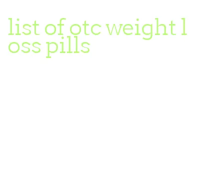 list of otc weight loss pills