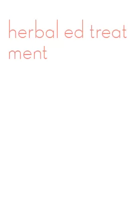 herbal ed treatment