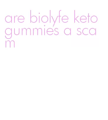 are biolyfe keto gummies a scam