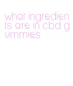 what ingredients are in cbd gummies