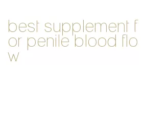 best supplement for penile blood flow