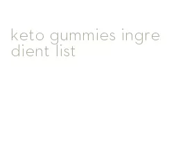 keto gummies ingredient list