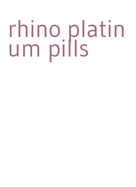 rhino platinum pills