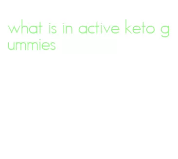 what is in active keto gummies