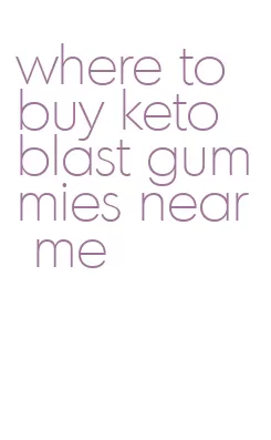 where to buy keto blast gummies near me