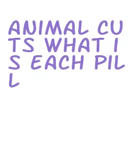 animal cuts what is each pill