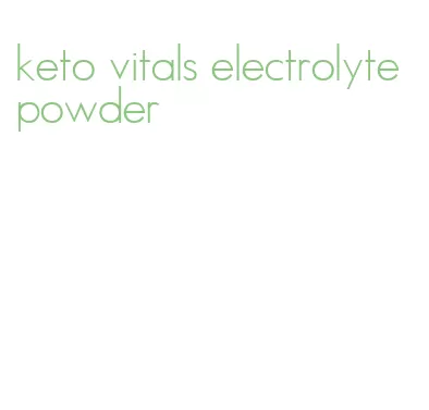 keto vitals electrolyte powder