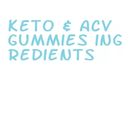 keto & acv gummies ingredients