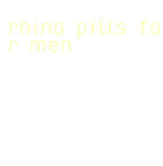 rhino pills for men