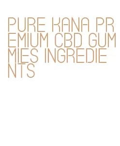 pure kana premium cbd gummies ingredients