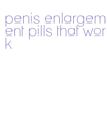 penis enlargement pills that work